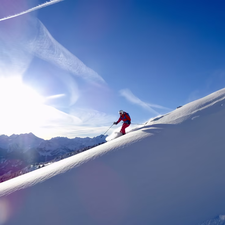 Skifahren bei besten Bedingungen Skifahren bei besten Bedingungen